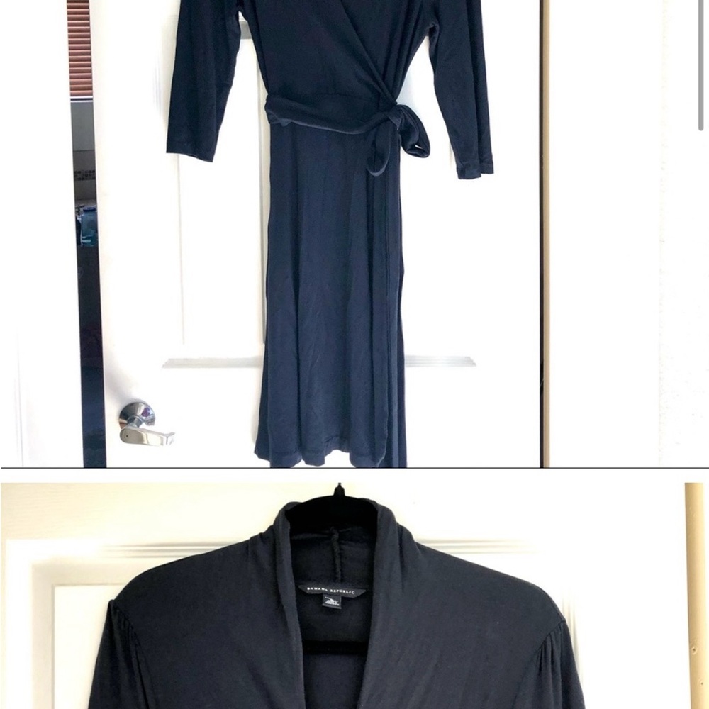Banana Republic Dark Blue Wrap Dress